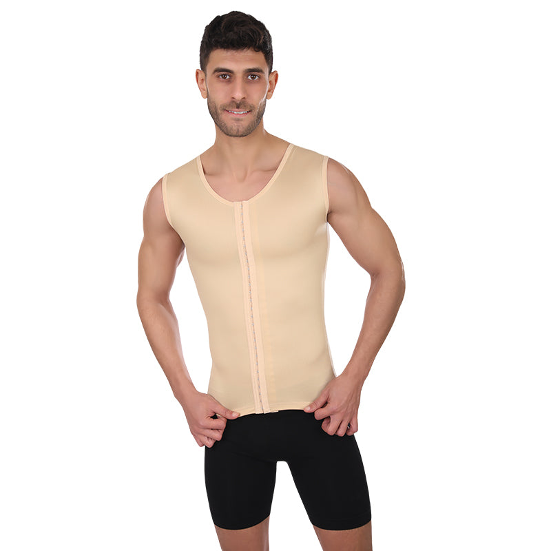 Men's Sleeveless Compression Vest (SO23, Hook and Eye Front)